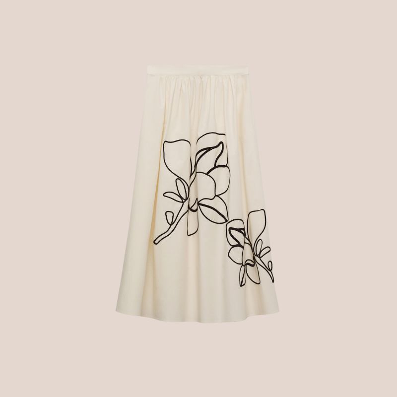 falda con flor linea A