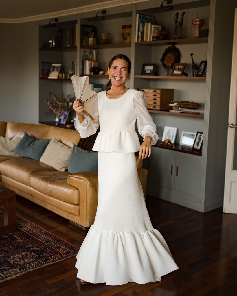 Vestido de novias virales con volantes dos piezas