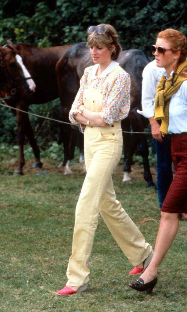 diana spencer and sarah ferguson at polo match