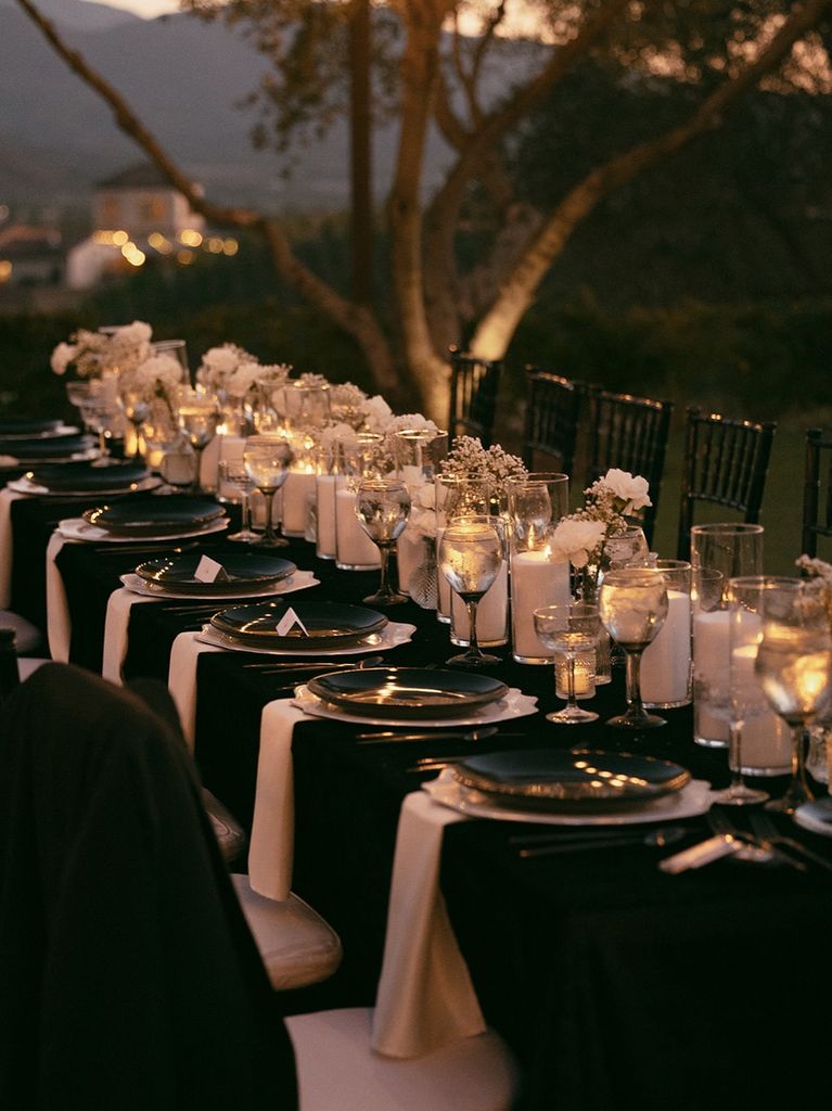 Decoración de bodas en color negro