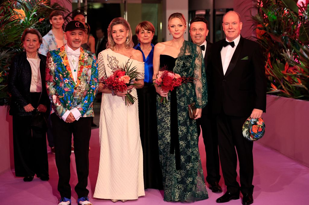Christian Louboutin,Carolina de Mónaco, la princesa Charlene y el príncipe Alberto