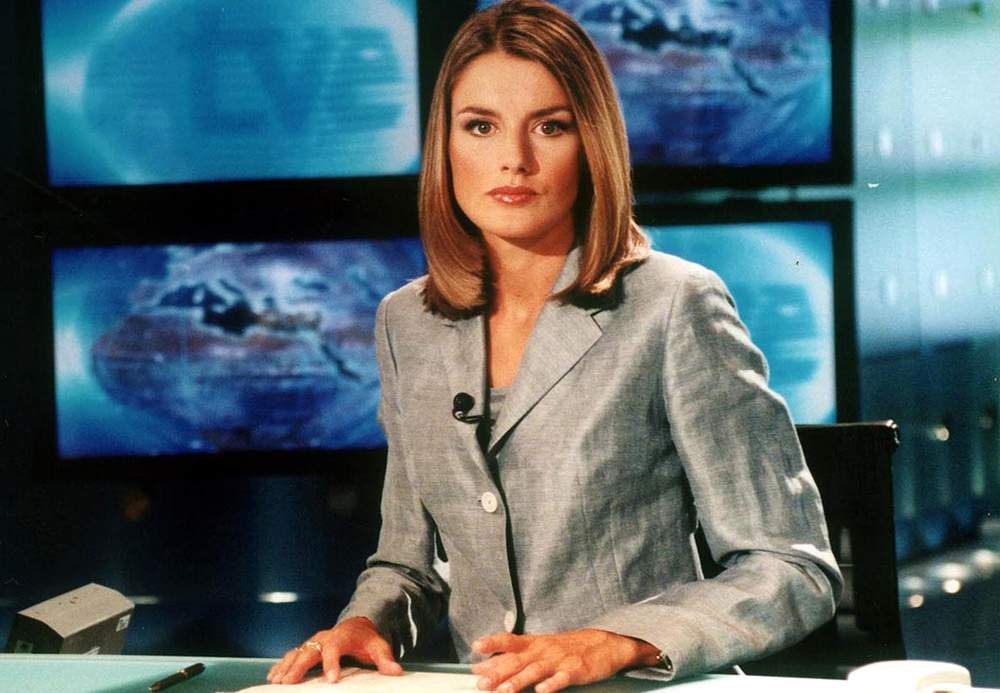 La reina Letizia cuando presentaba el informativo de TVE