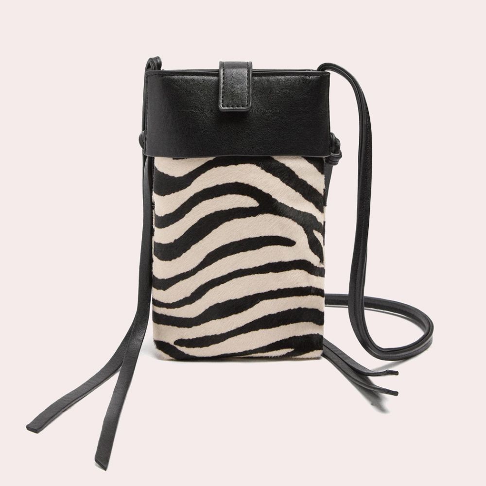 Bolso para móvil convertible a bandolera con cierre imantado y estampado animal print - Parfois - Multicolor