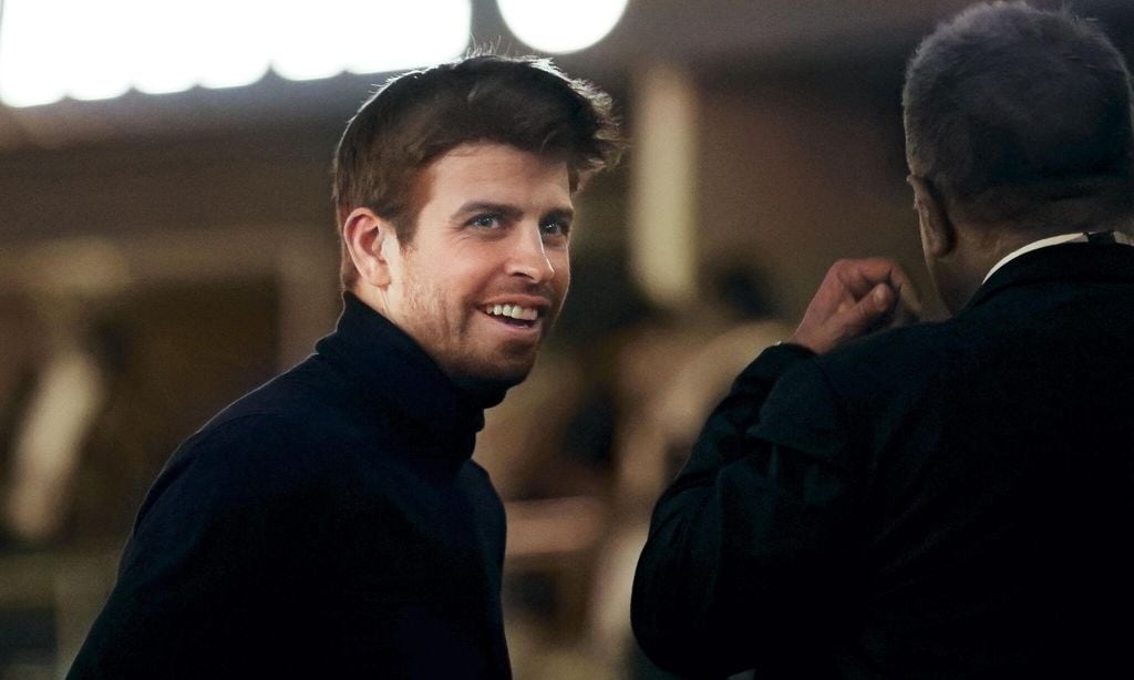 Gerard Piqué durante la Copa Davis, en Málaga