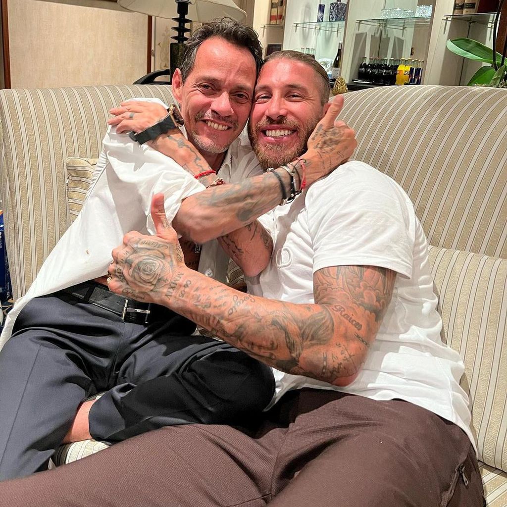 Marc Anthony y Sergio Ramos