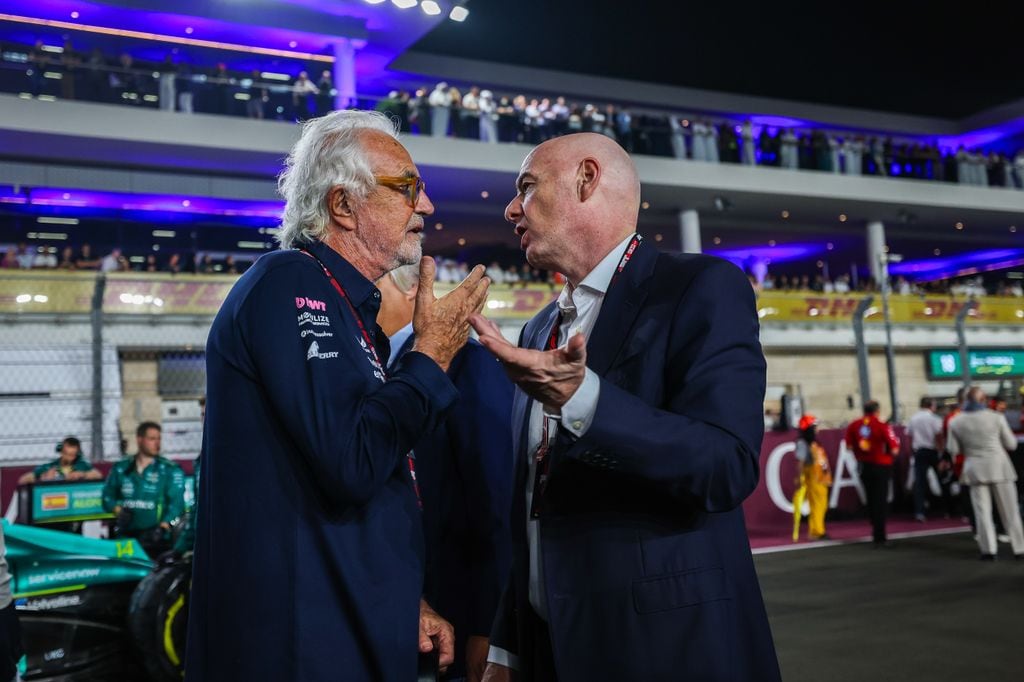 Flavio Briatore con Gianni Infantino