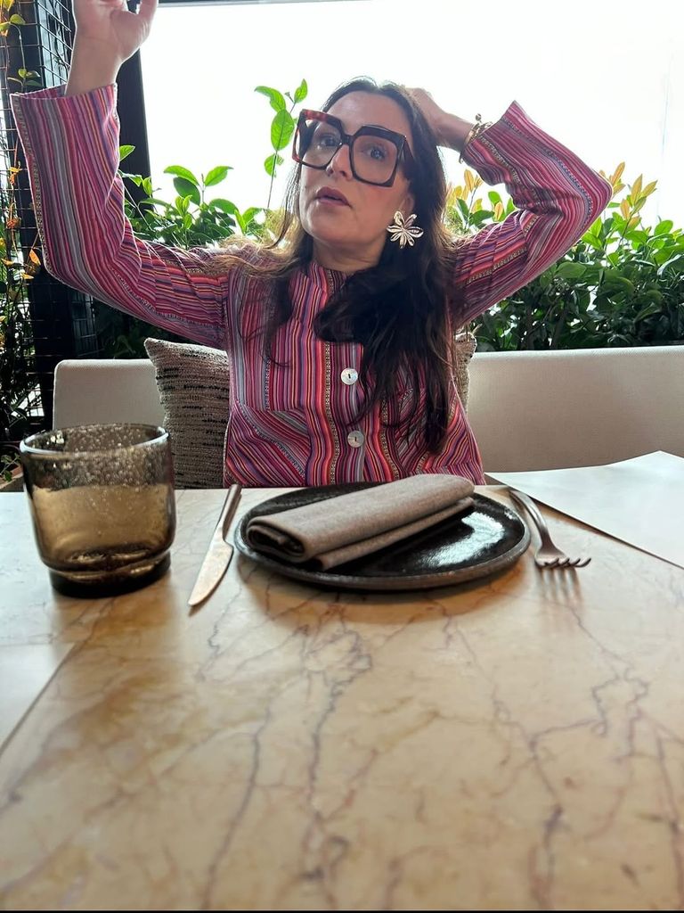 Candela Peña comió con su hijo en uno de los restaurantes de moda de Madrid