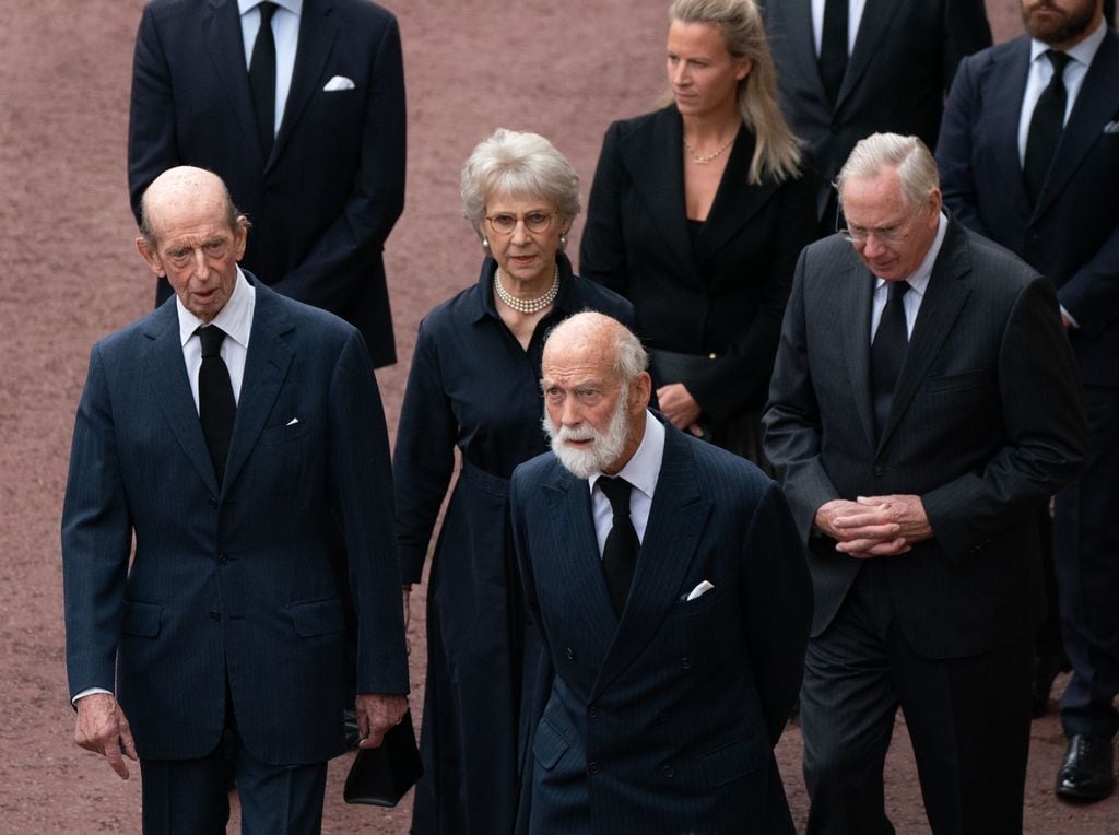 El duque de Kent, los duques de Gloucester y el principe Miguel de Kent de luto tras el fallecimiento de Isabel II
