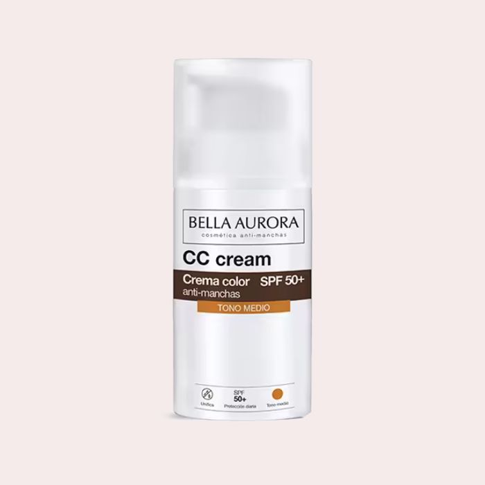 Bella Aurora CC Cream Antimanchas SPF50+ con Color | Tono Medio