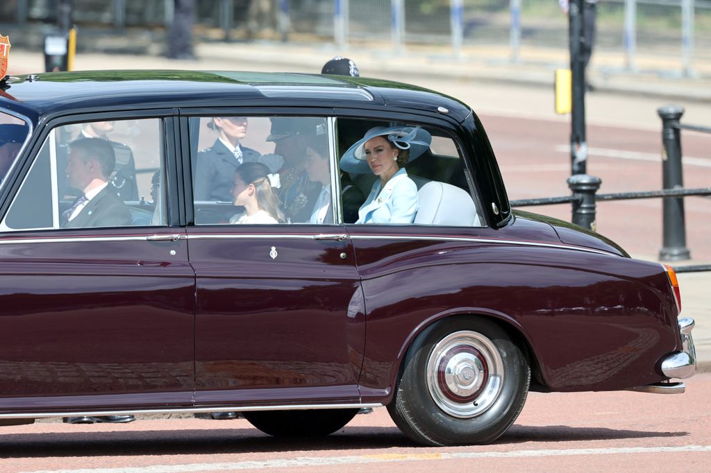 Kate Middleton llega con sus hijos y su marido al Trooping The Colour 2026