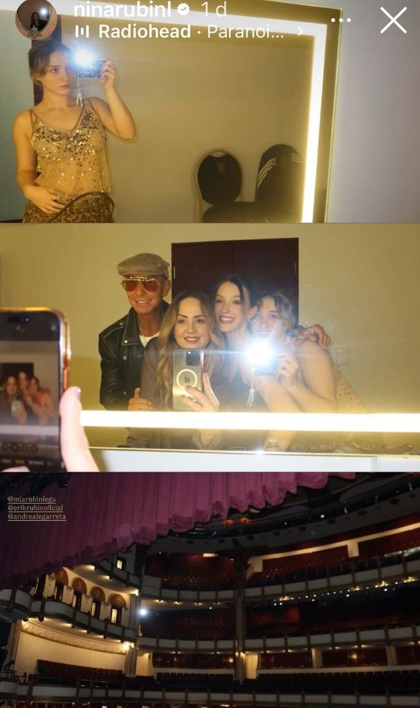 Andrea Legarreta con su familia
