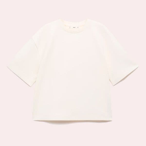 Camiseta algodón oversize Mango