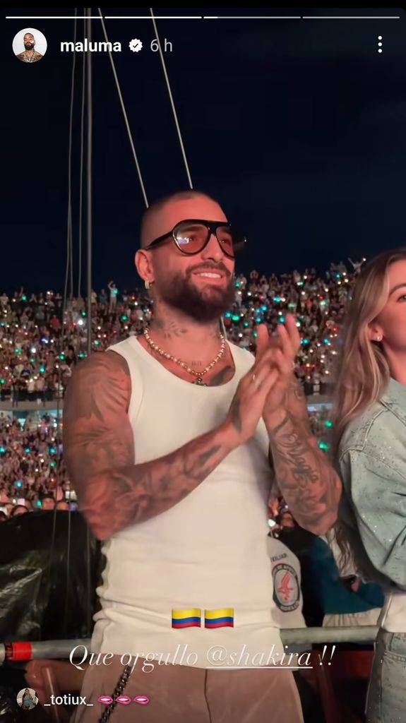 Maluma se dejó ver sumamente orgulloso de su compatriota