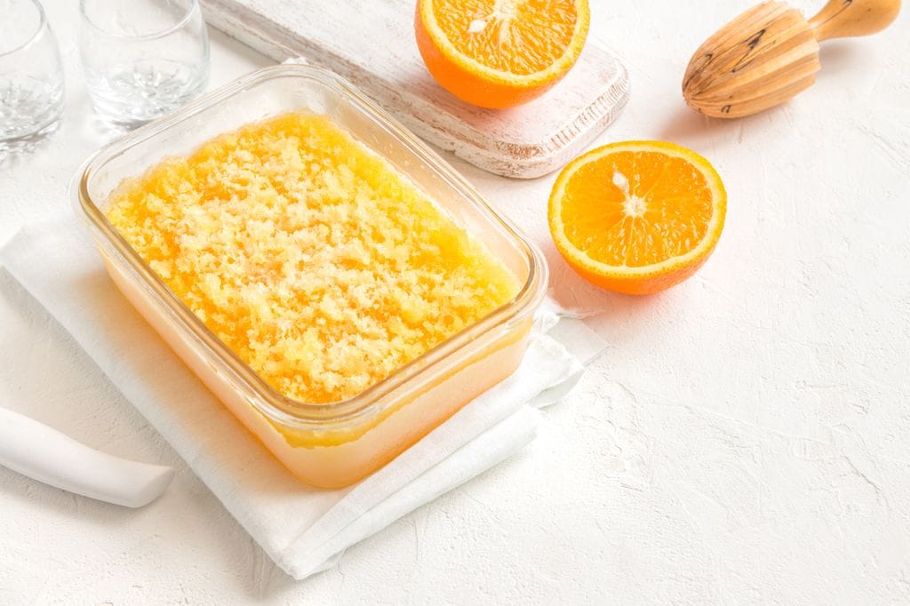 Granizado de yogur y naranja