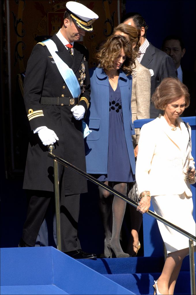 Reyes Felipe y Letizia en el Día de la Hispanidad de 2007