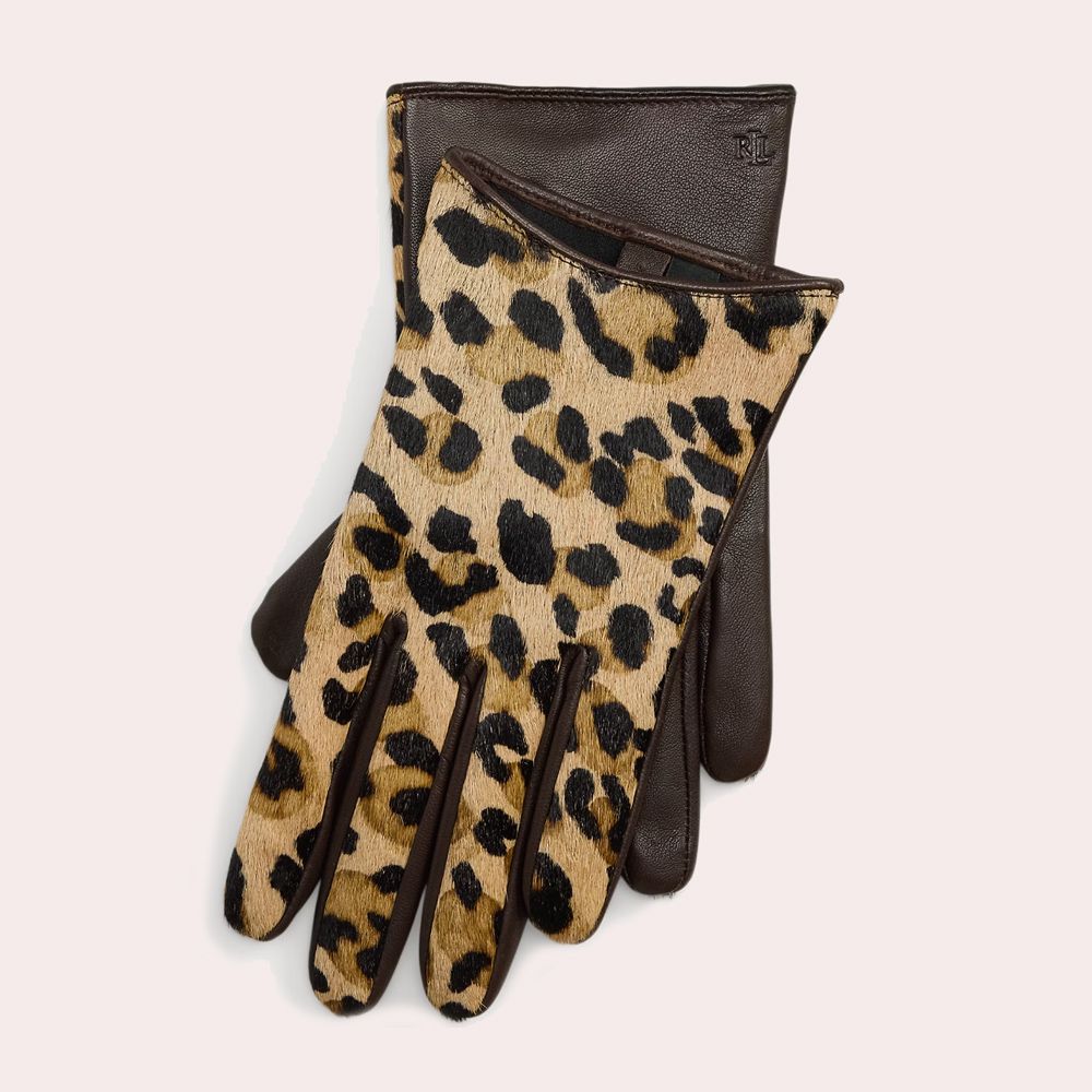 Guantes de piel de oveja y pelo natural
