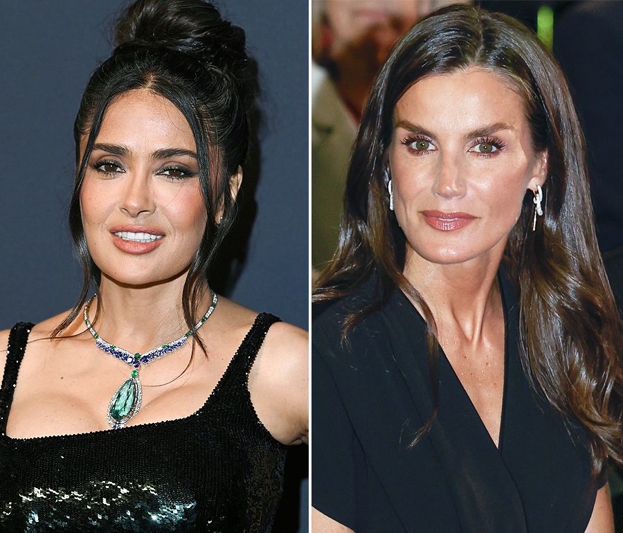 Salma Hayek y la reina Letizia