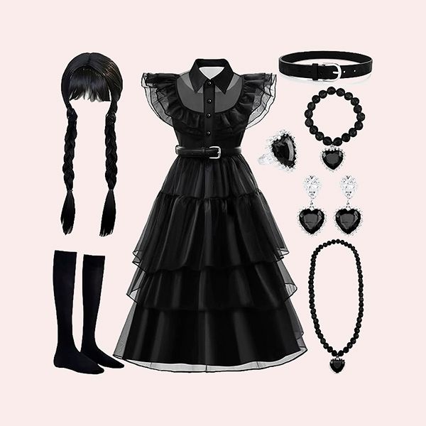 MWZEAUL Disfraz Halloween para Niñas Miércoles