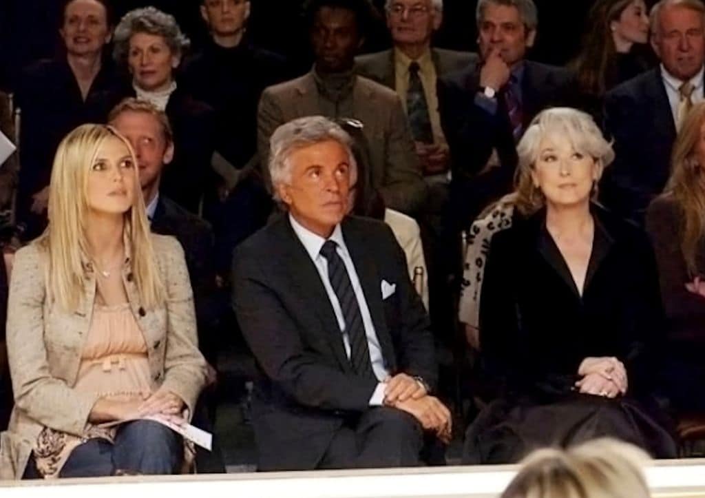 Heidi Klum en la primera película de The Devil Wears Prada