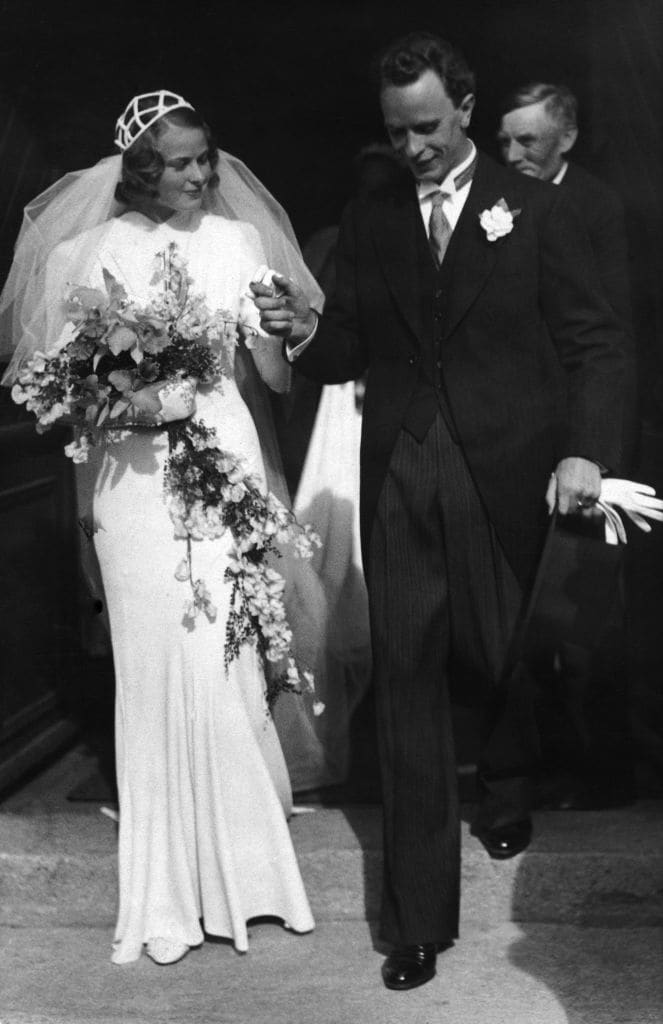 Ingrid Bergman y Dr. Petter Lindstrom en su boda
