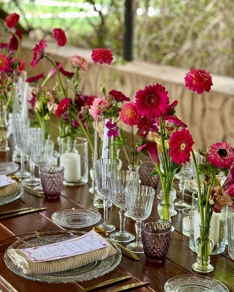 Decoración de boda con gerberas chitina