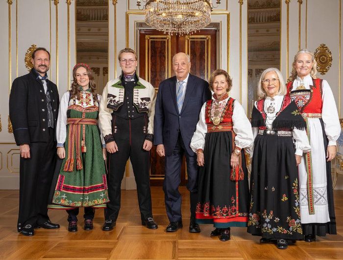 Sverre Magnus, con su familia