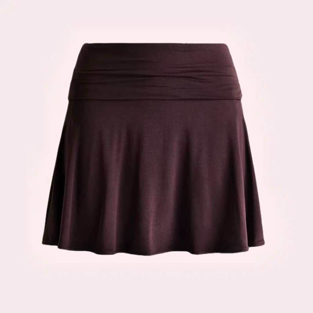 Falda chocolate de H&M