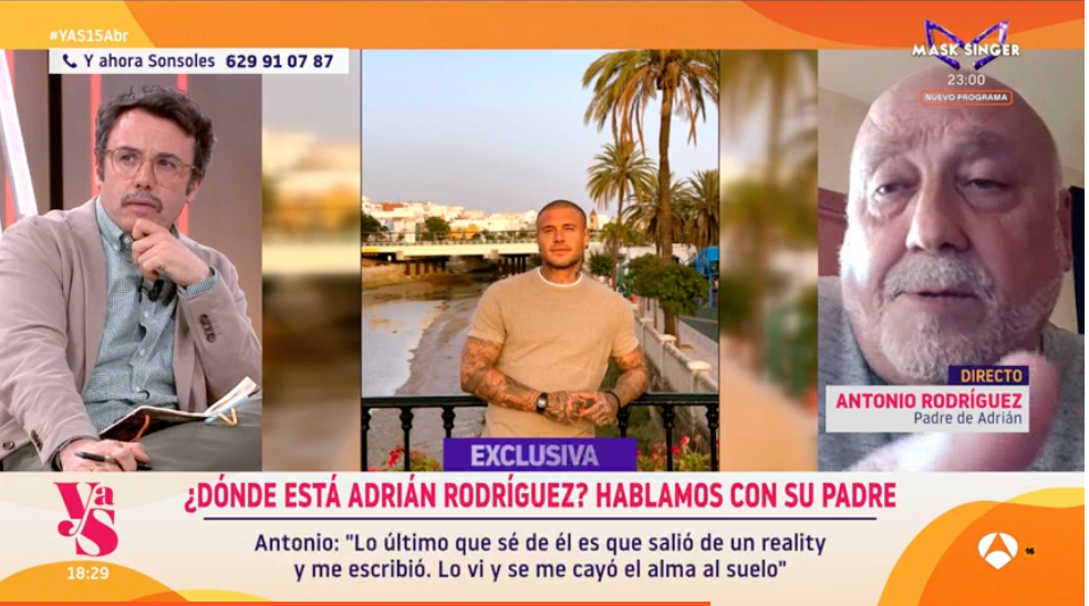 Antonio lamenta la situación que está viviendo su hijo