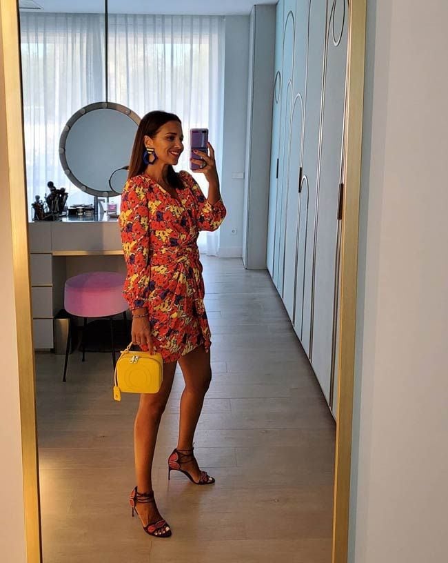 Paula Echevarría con minivestido de flores