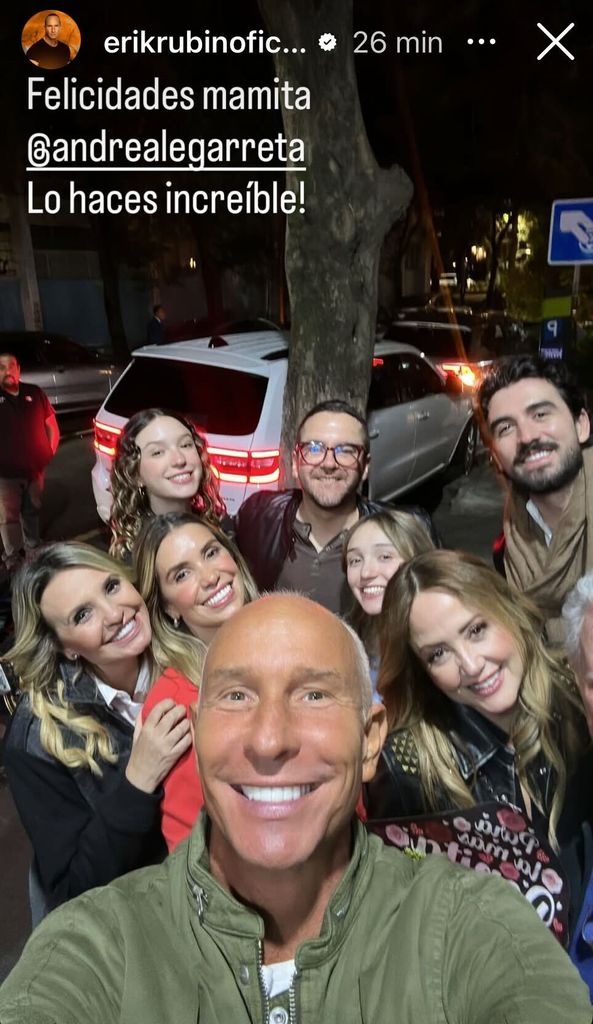 Erik Rubín dedicó a Andrea un sincero mensaje tras acudir a la obra de teatro que protagonizó la madre de sus hijas