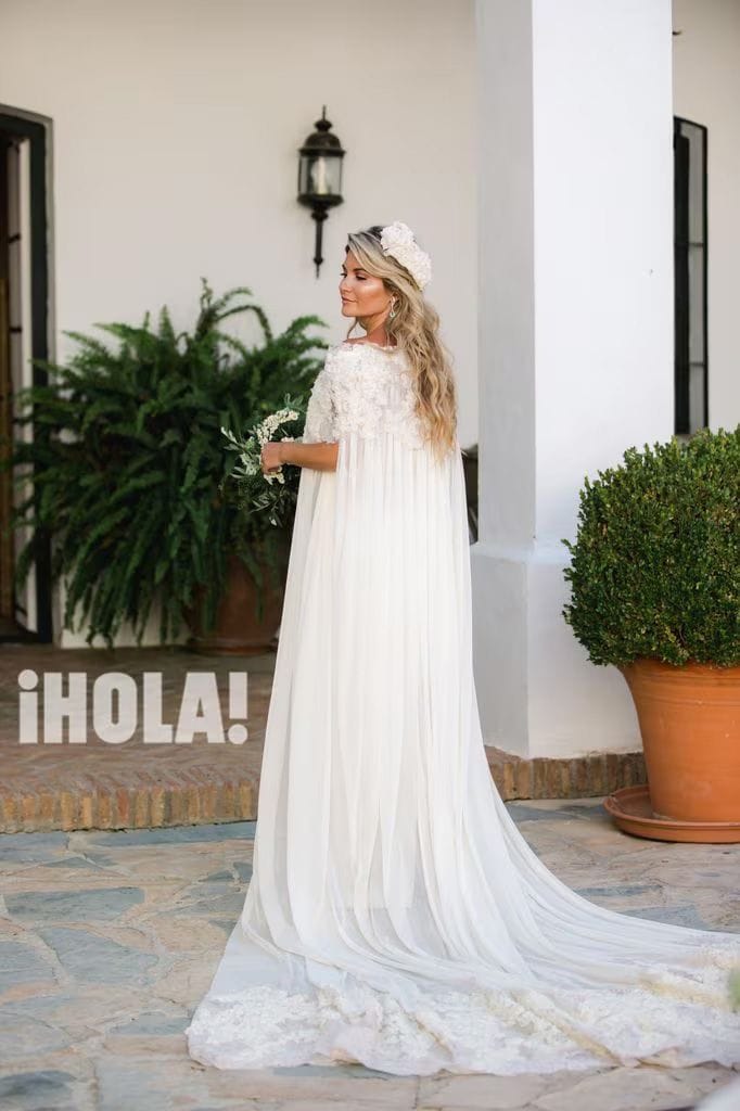 Cristina Serrano, con su impresionante vestido de novia