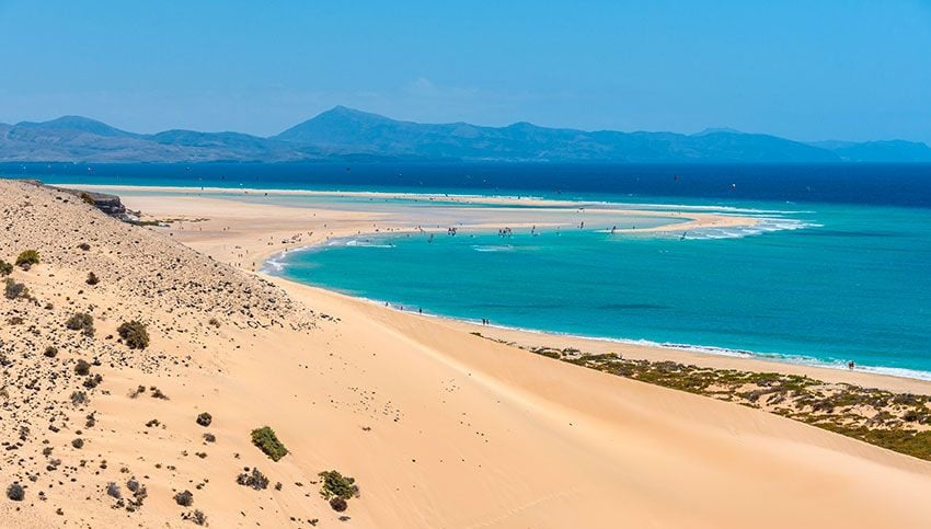 Playa de Sotavento en Fuerteventura