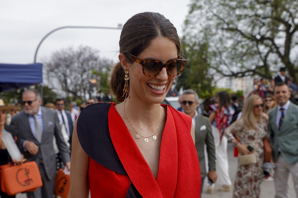 Sofía Palazuelo, muy sonriente en la Feria