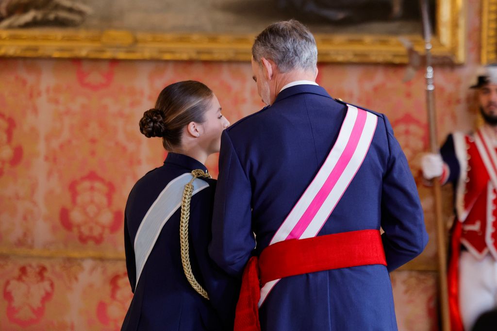 La princesa y su padre se han mostrado cariñosos y cómplices durante la velada