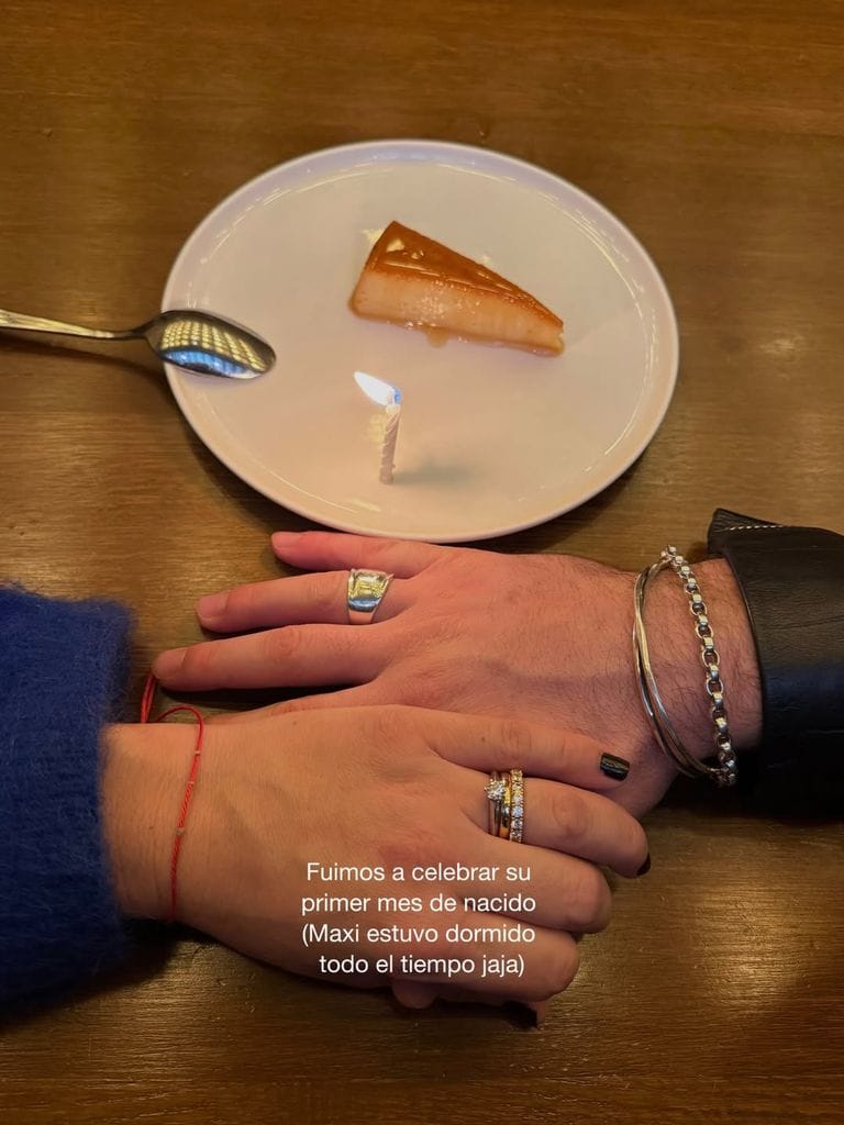 Claudia Martin y Carlos Said celebraron el primer mes de edad de su bebé