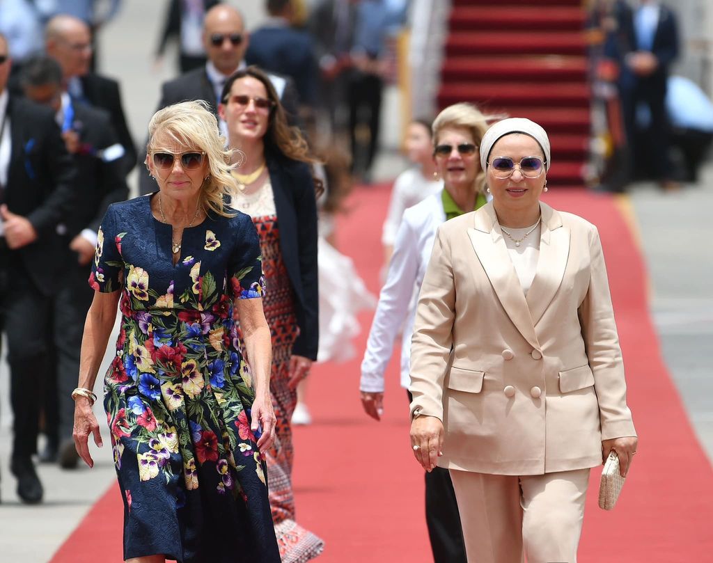 Recibimiento a Jill Biden, entonces Primera Dama de los Estados Unidos, en junio de 2023