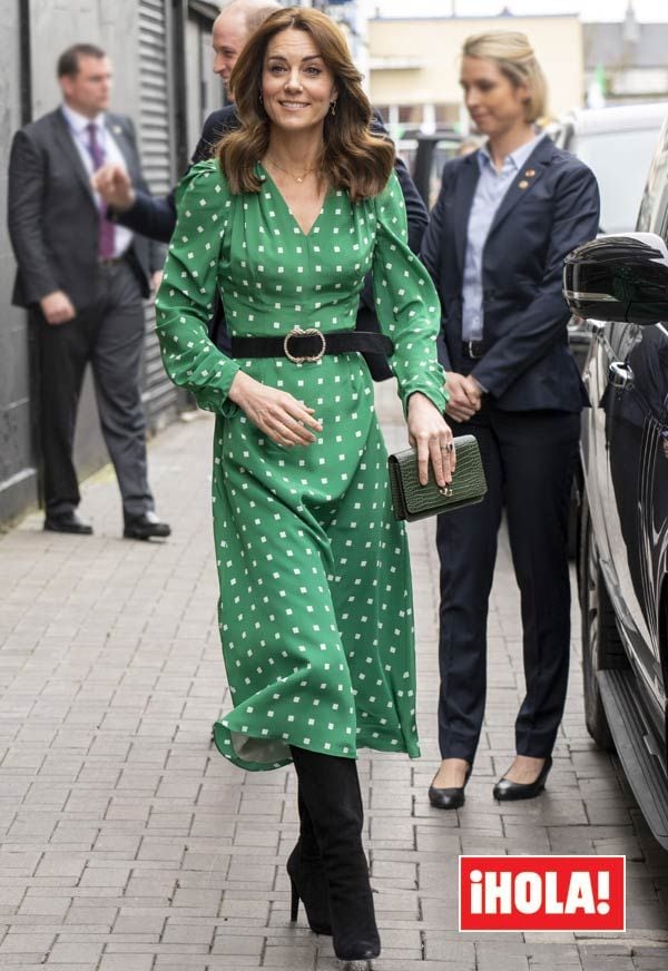 Kate Middleton con vestido de lunares