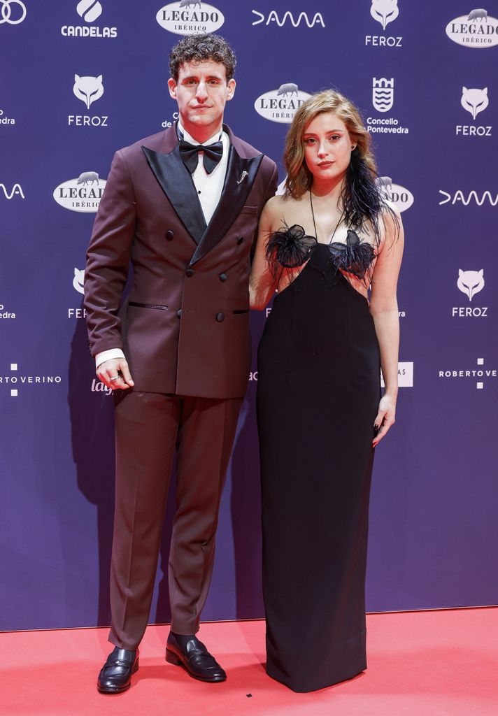 Ana Garcés y Enrique Fortún posaron juntos en la alfombra roja de los Premios Feroz