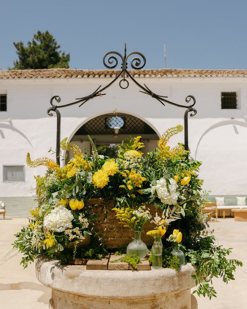 Decoración de bodas en amarillo pozo