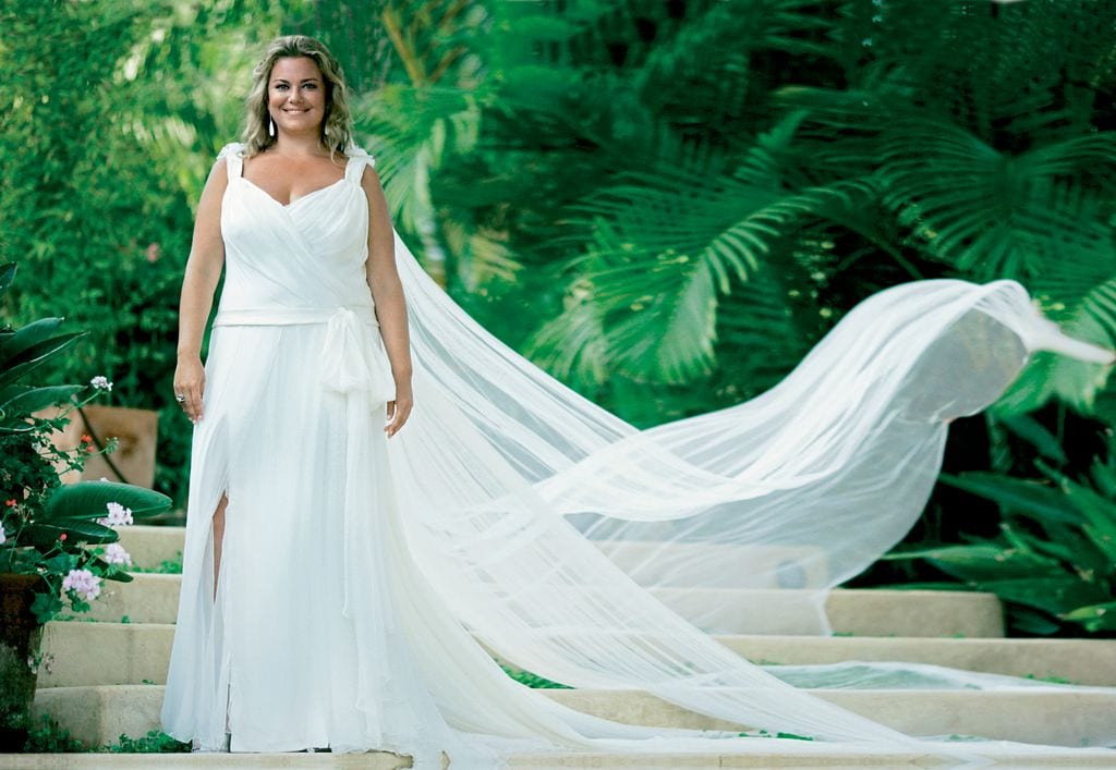 Caritina Goyanes en su boda