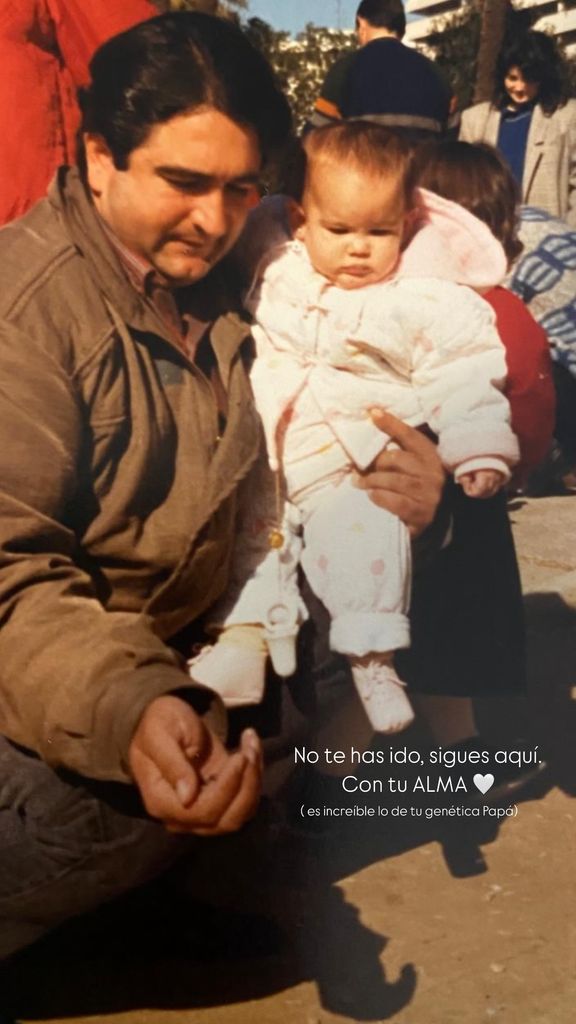 Anabel Pantoja con su padre