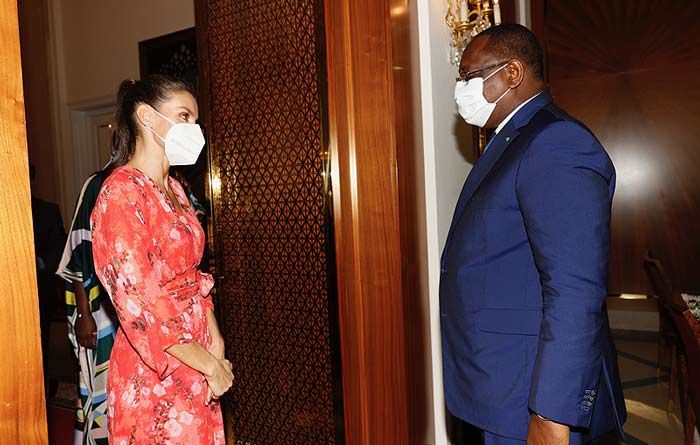 Doña Letizia almuerza con el presidente de Senegal