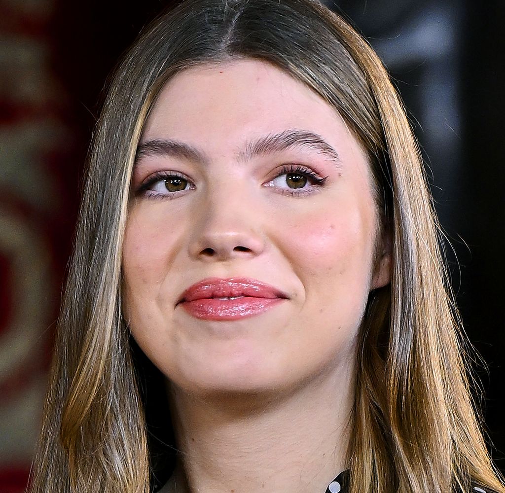 Al detalle, el maquillaje de la infanta Sofía en la recepción del Día Nacional en el Palacio Real, el 12 de octubre de 2025