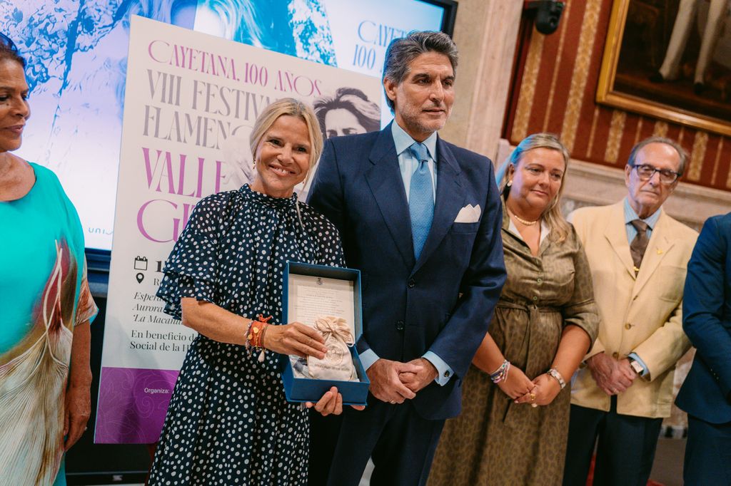 Eugenia Martínez de Irujo en la presentación del programa de actividades 'Cayetana, 100 años' el 24 de septiembre de 2026 en el Salón Colón del Ayuntamiento de Sevilla 