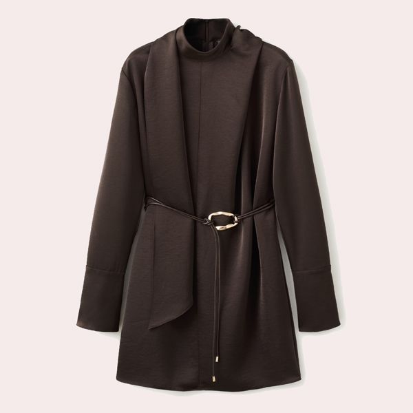 Vestido satinado fular