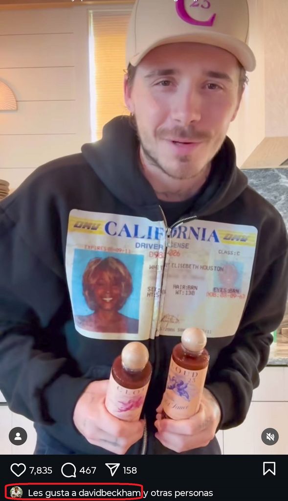David Beckham le mostró su apoyo a su hijo Brooklyn en un reciente video.