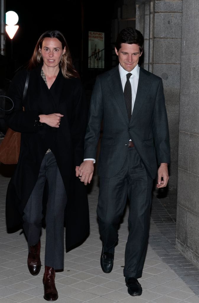 Claudia Osborne,Jose Entrecanales during burial of Alvaro de Figueroa (Conde de Romanones) in Madrid on Tuesday, 1 April 2025.