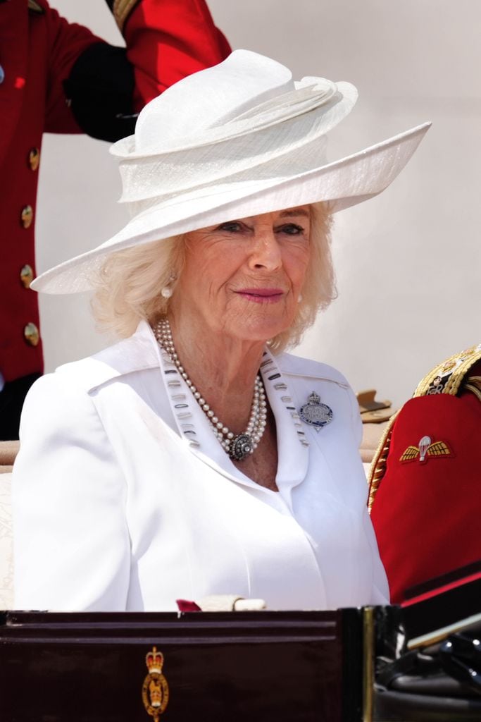 La reina Camilla en el Trooping the Colour 2025