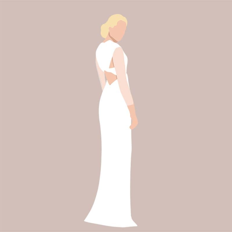 Vestido de novia cut out