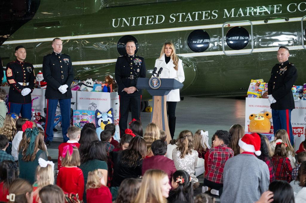 Melania Trump encabezó el evento benéfico de la campaña Toys for Tots.